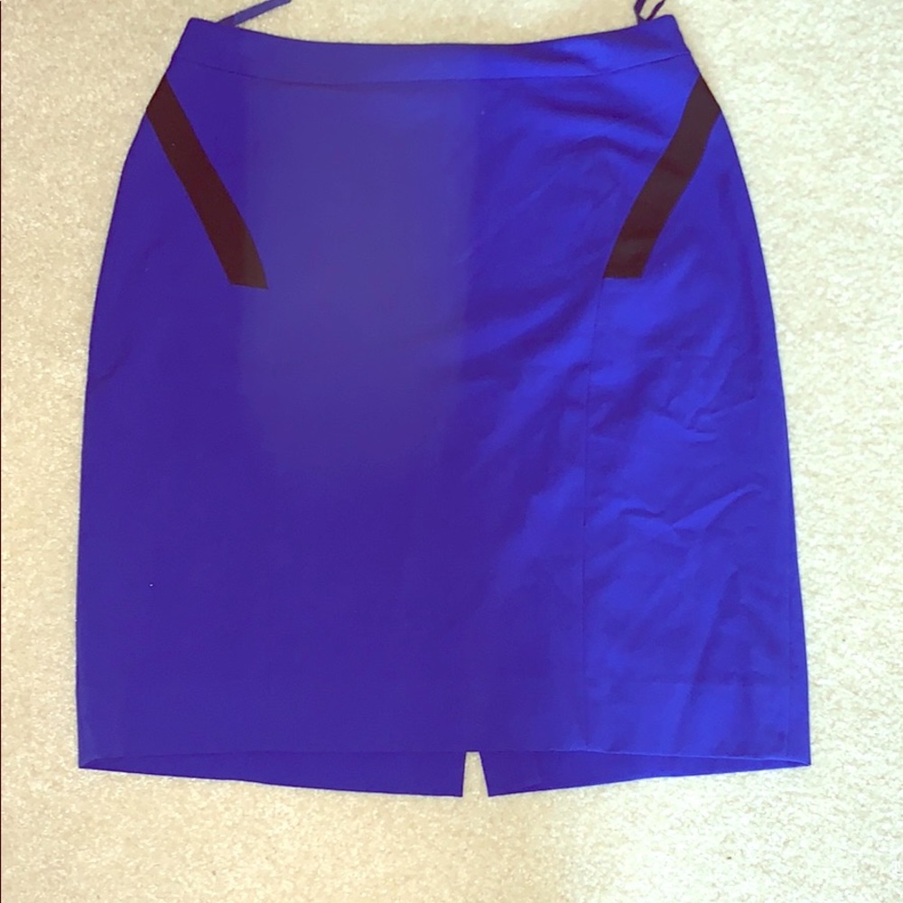 Blue pencil skirt